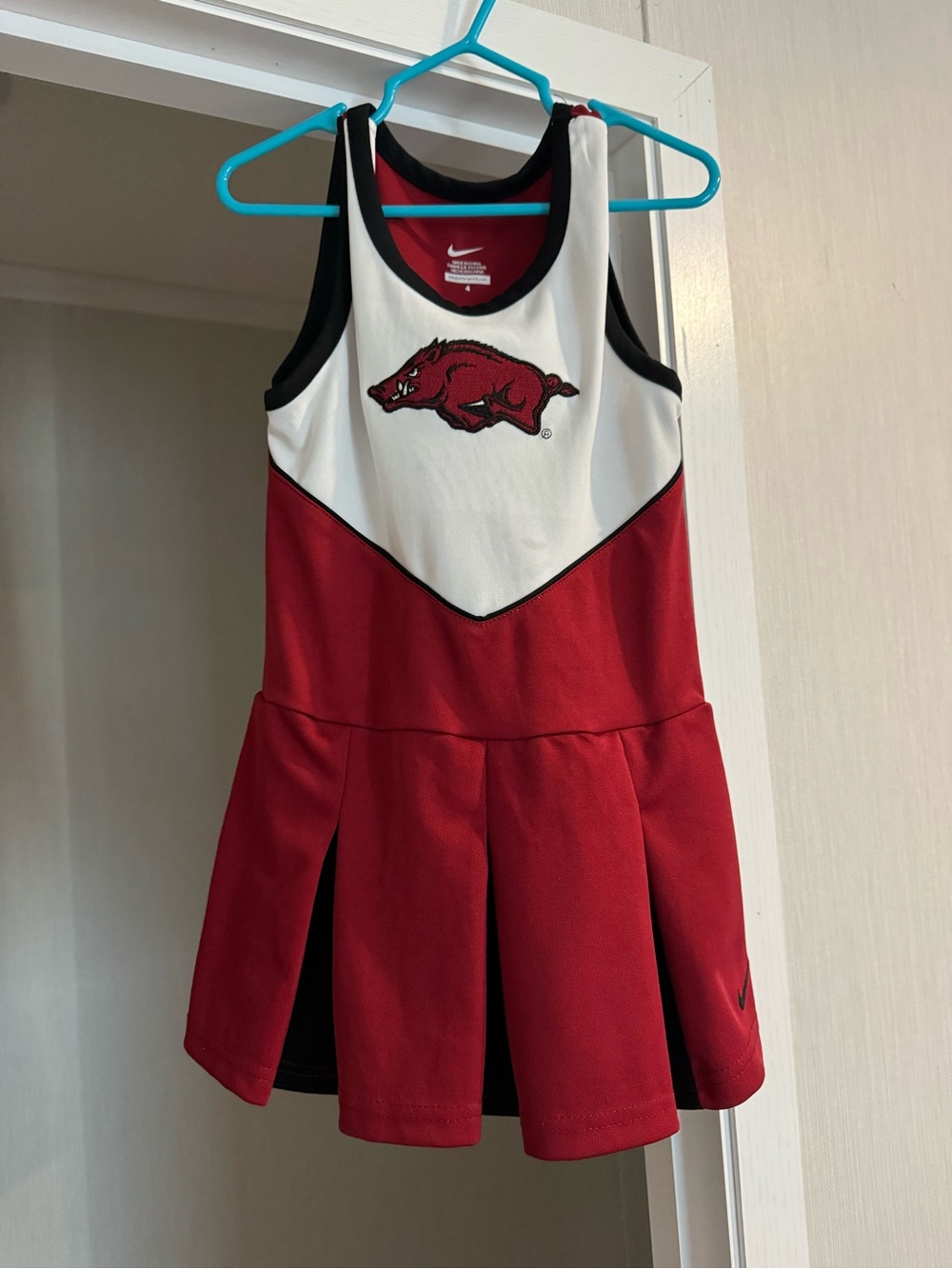 Nike Little Girls Arkansas Razorbacks Red & White Cheer Dress